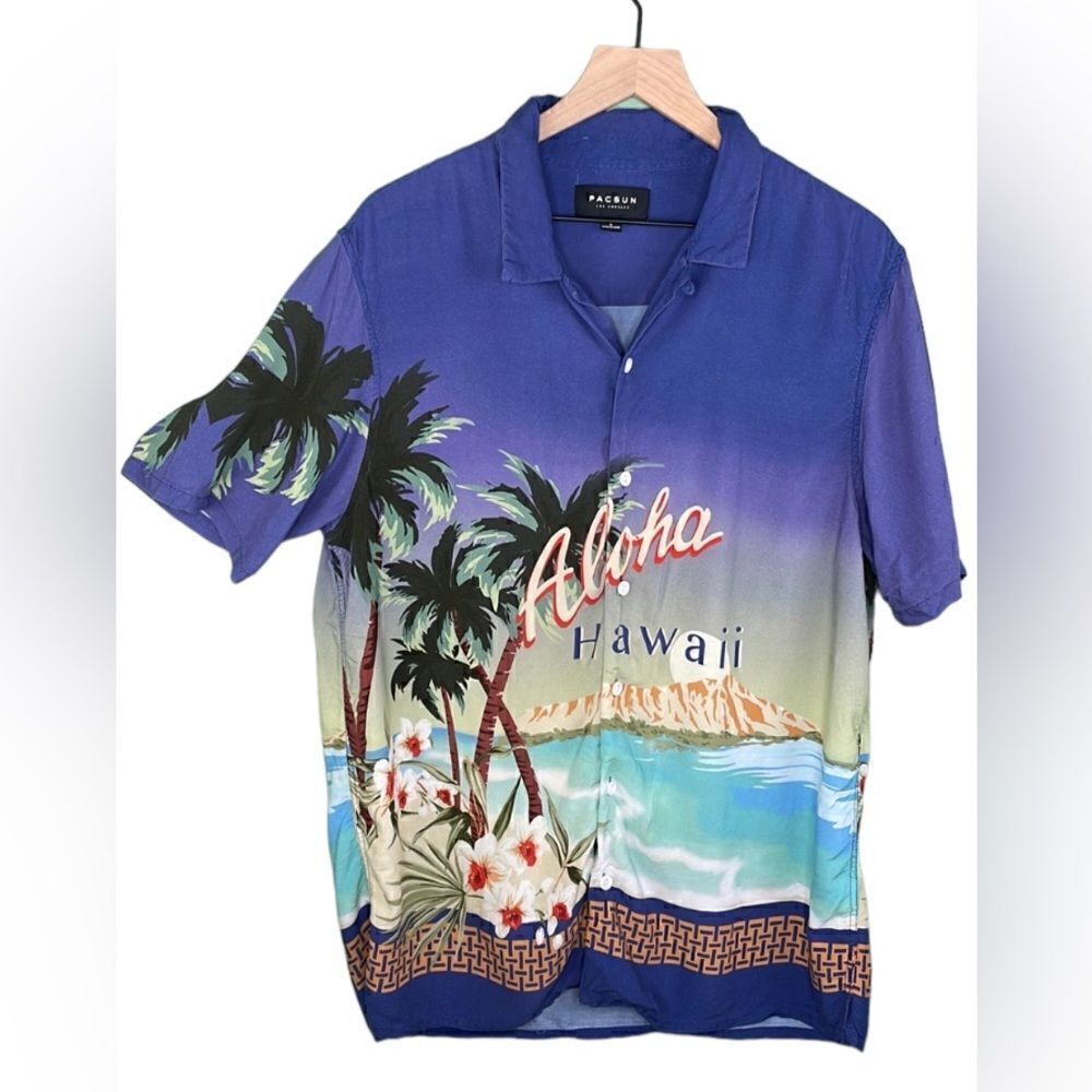 PACSUN Aloha Hawaii Shirt Button Down size L Men’s